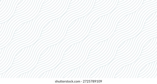 Patrón de onda sin fisuras, fondo de Vector de mar de agua dibujado a mano. Estampado de playa ondulado, líneas de pintura grunge rizado. eps 10