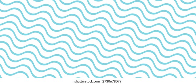 Seamless Wave Pattern, Hand drawn water sea vector background. Wavy beach print, curly grunge paint lines, watercolor stripes vector eps 10.

