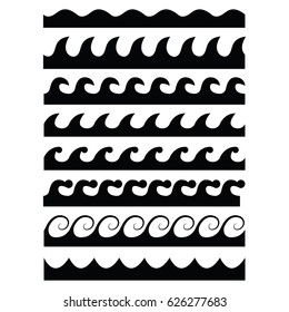 Seamless Wave Pattern Set