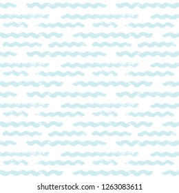 Seamless Wave Pattern vector background, Abstract water sea modern illustration. wavy brush stroke, curly grunge paint lines