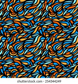 Seamless wave pattern, vector illustration