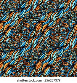 Seamless wave pattern, vector illustration