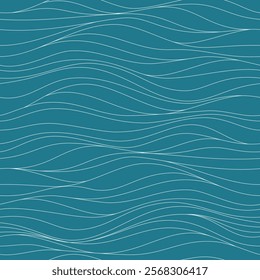 Seamless wave pattern. Water waves. Wavy lines