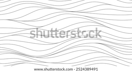 Seamless wave pattern. Water waves. Wavy lines