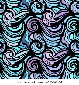 Seamless wave pattern-model for design of gift packs, patterns fabric, wallpaper, web sites, etc.