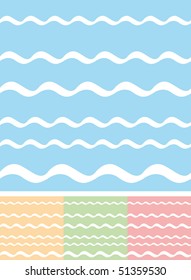  Seamless wave patterns (Vector) white