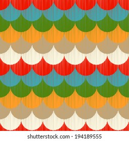 seamless wave scallop pattern