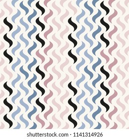 Seamless wave stripe pattern. Abstract pattern in herringbone. Vector illustration