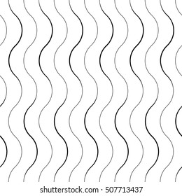 Seamless Wave Stripe Pattern Black White Stock Vector (Royalty Free ...