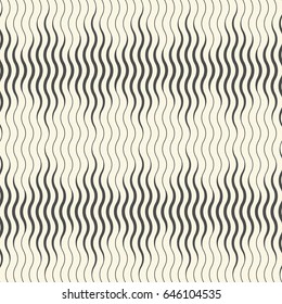 Seamless Wave Wallpaper. Minimal Stripe Graphic Design. Stylish Damask Pattern