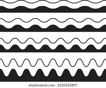 Motif harmonieux d'onde et de zigzag sur fond blanc.