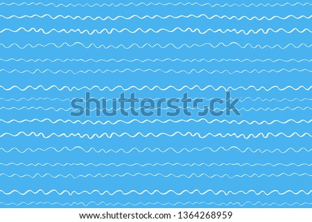 Seamless waved wallpaper. Abstract chaotic pattern. Stripe texture with lines. Sea background with waves. Print for banners, posters, flyers and textiles. Colorful illustration for design