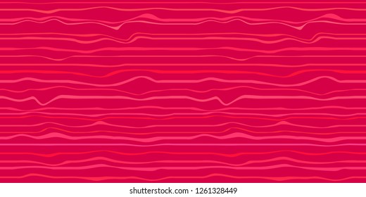 Seamless waved wallpaper of the surface. Wavy background. Pattern with lines and waves. Multicolored texture. Decorative style. Doodle for design