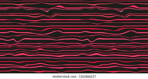 Seamless waved wallpaper of the surface. Wavy background. Pattern with lines and waves. Multicolored texture. Decorative style. Doodle for design