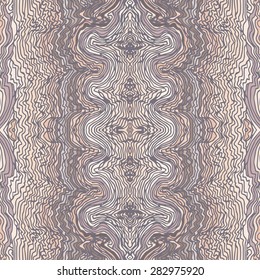 Seamless waves hand-drawn elegant pattern, waves background