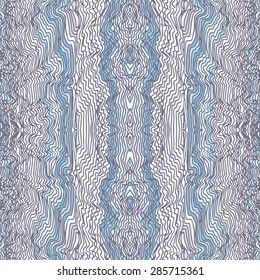 Seamless waves hand-drawn elegant pattern, waves background