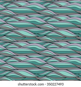 Seamless waves pattern. Abstract wavy background in vector
