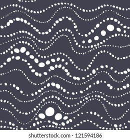 Seamless waves pearls  Vector pattern 