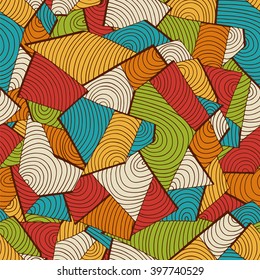 Seamless waves texture, fragment abstract background, vector pattern with colorful waves