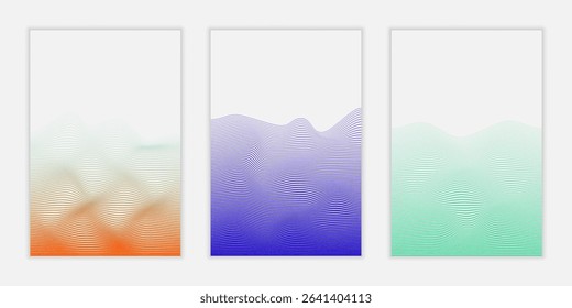 Seamless Wavy Abstract Gradient Background. Editable Vector Background