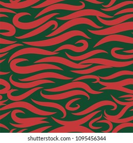 Seamless Wavy Background. Hand-drawn Stylized Waves in Classic Style. Elegant Abstract Background with Swirl Lines. Seamless Wavy Pattern for Cloth, Fashion Printing, Fabric, Textile, Paper, Wrapping.