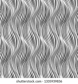 Seamless wavy background texture. Interior wall or wallpaper decoration. 3D waves or zig zag seamless pattern. Vector  background of abstract waves and ripples