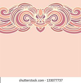 Seamless wavy border abstract ornament