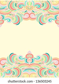 seamless wavy colored border decor