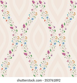 seamless wavy floral pattern