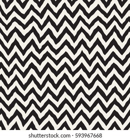 Seamless Wavy Hand Drawn Stripes Pattern. Abstract Repeating Vector Texture.