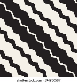 Seamless Wavy Hand Drawn Stripes Pattern. Abstract Repeating Vector Texture.