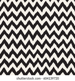 Seamless Wavy Hand Drawn Stripes Pattern. Abstract Repeating Vector Texture.