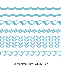 Seamless Wavy Horizontal Patterns Stock Vector (Royalty Free) 610874237 ...