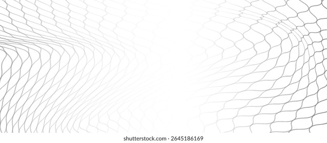 Seamless Wavy Line Mesh Pattern. Net soccer gradient. Vector illustration