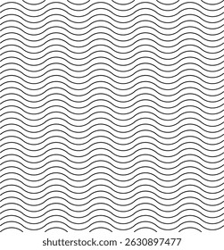 Padrão de linha ondulada sem emenda. Projeto de grade de onda abstrata perfeito para fundos, têxteis, papéis de parede e modelos gráficos modernos.