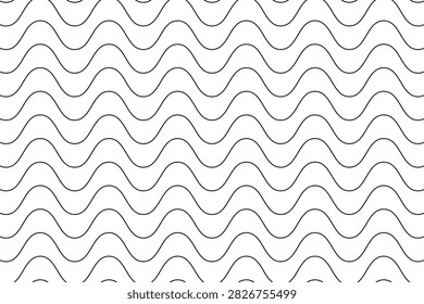 Seamless Wavy Line Pattern Abstract Background Decorative Vector Illustration