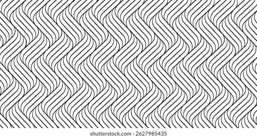 Seamless wavy line pattern background.eps 10