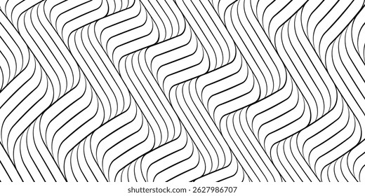Seamless wavy line pattern background.eps 10