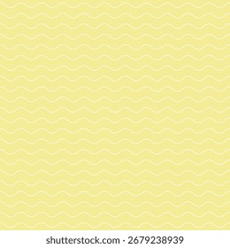Padrão de linha ondulada uniforme com linhas brancas limpas sobre um plano de fundo amarelo pastel. Perfeito para aplicações de design alegres, mínimos e modernos.