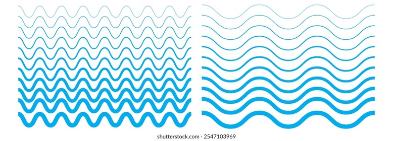 Seamless wavy line pattern with curvy abstract squiggles in a psychedelic wiggle design.  333