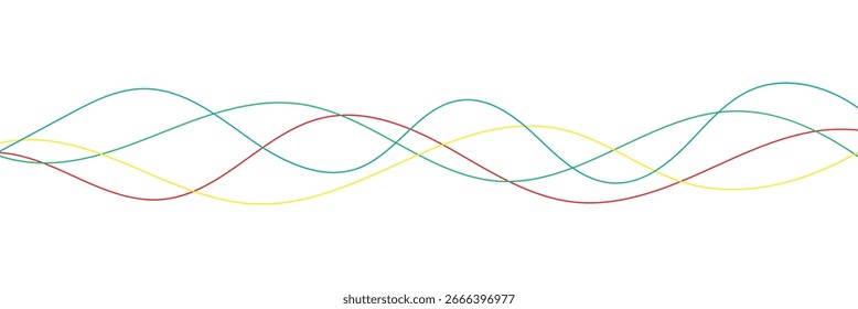Patrón de línea ondulada sin fisuras con curvas abstractas garabatos en un diseño de meneo psicodélico. Ilustración vectorial plana aislada sobre fondo blanco. Ilustración vectorial. en EPS 10.
