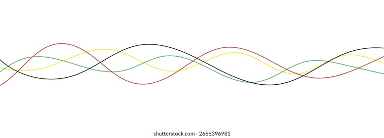 padrão de linha ondulada sem costura com rabiscos abstratos curvados em um design de wiggle psicodélico. ilustração vetor plana isolado no fundo branco. ilustração vetor. em eps 10.