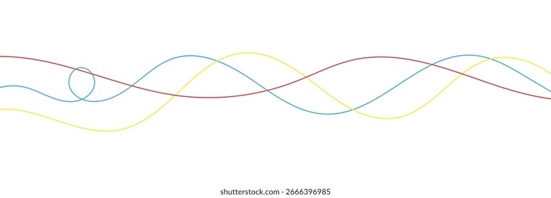 seamless wavy line pattern with curvy abstract squiggles in a psychedelic wiggle design. flat vector illustration isolated on white background .Vector illustration . in eps 10.