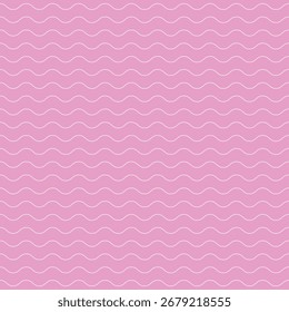 Seamless wavy line pattern featuring blush pink waves over a soft pastel pink background. Ideal for calm, minimal, and soft-toned design projects.