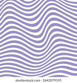 Seamless wavy line pattern in purple and white. Background, art.	