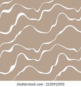 Seamless wavy line pattern. Vector Illustration.