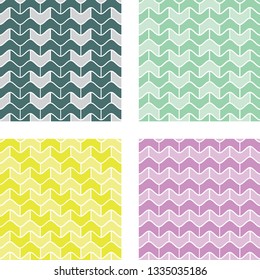 seamless wavy line patterns vector illustration