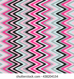 Seamless wavy lines pattern. Vector repeating texture.