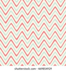 Seamless wavy lines pattern. Vector repeating texture.