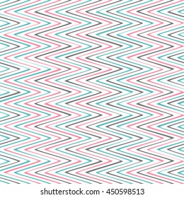 Seamless wavy lines pattern with white background. Vector repeating texture.
